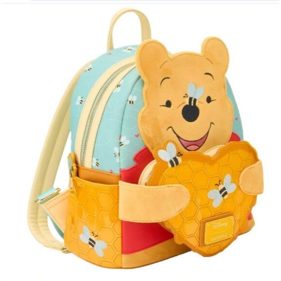 New Loungefly Disney Winnie the Pooh Honey Heart Honey Scented Mini Backpack - Picture 9 of 12